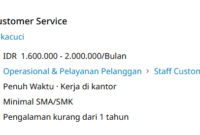 Lowongan Pekerjaan Sukacuci Sukabumi